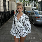 Embry Polka Dot Puff Sleeve Dress