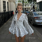 Embry Polka Dot Puff Sleeve Dress