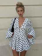 Embry Polka Dot Puff Sleeve Dress