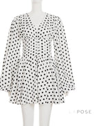 Embry Polka Dot Puff Sleeve Dress
