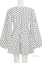 Embry Polka Dot Puff Sleeve Dress