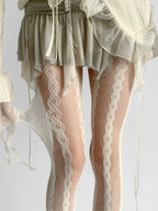 Emileigh Mesh Cable Tights