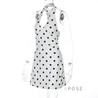 Emmilyn Polka Dot Halter Midi Dress