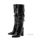 Emree Patent Block Heel Boots