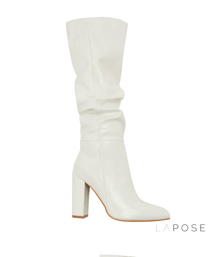 Emree Patent Block Heel Boots
