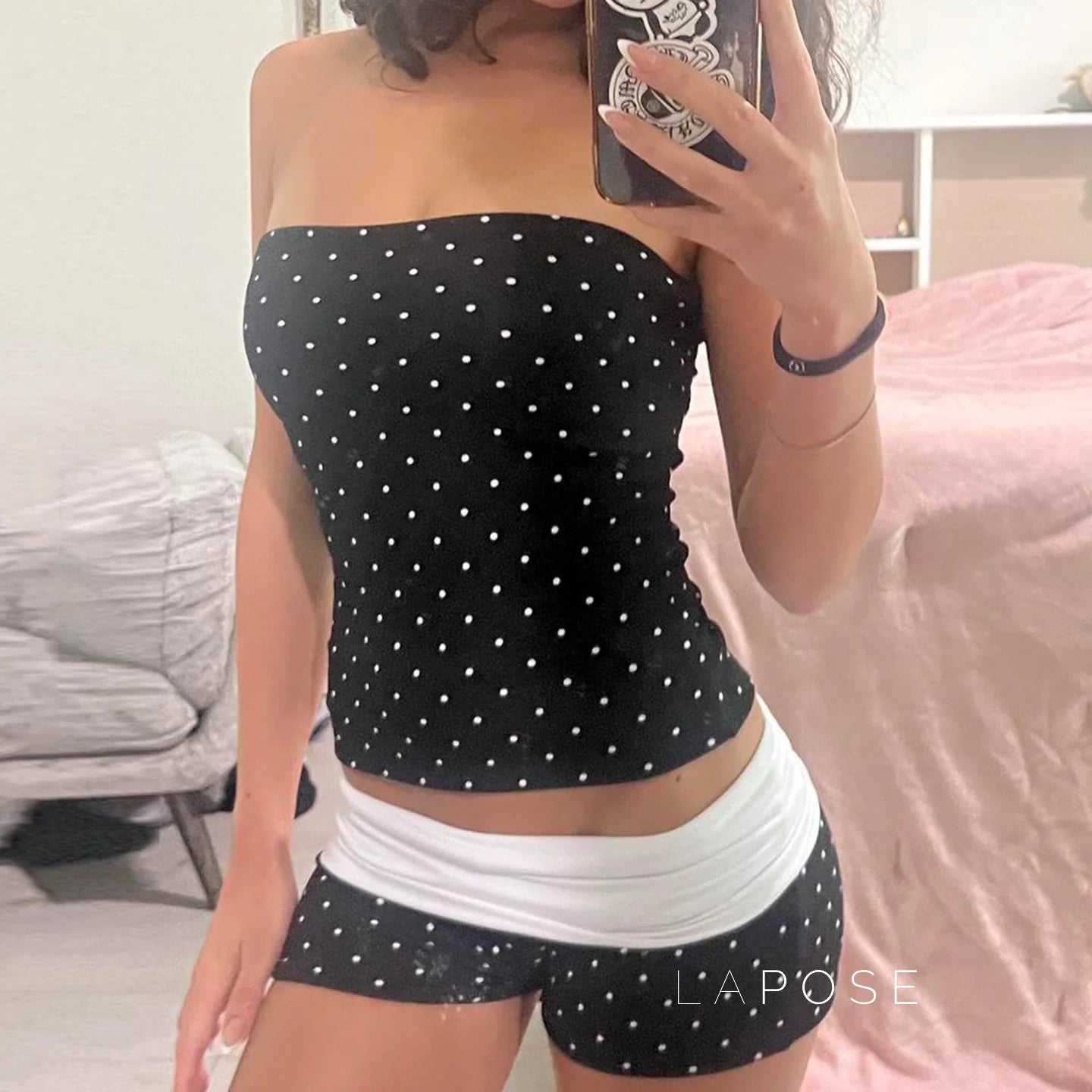 Emryn Polka Dot Shorts Set