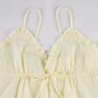 Evelia Bow Ruffle Cami Top