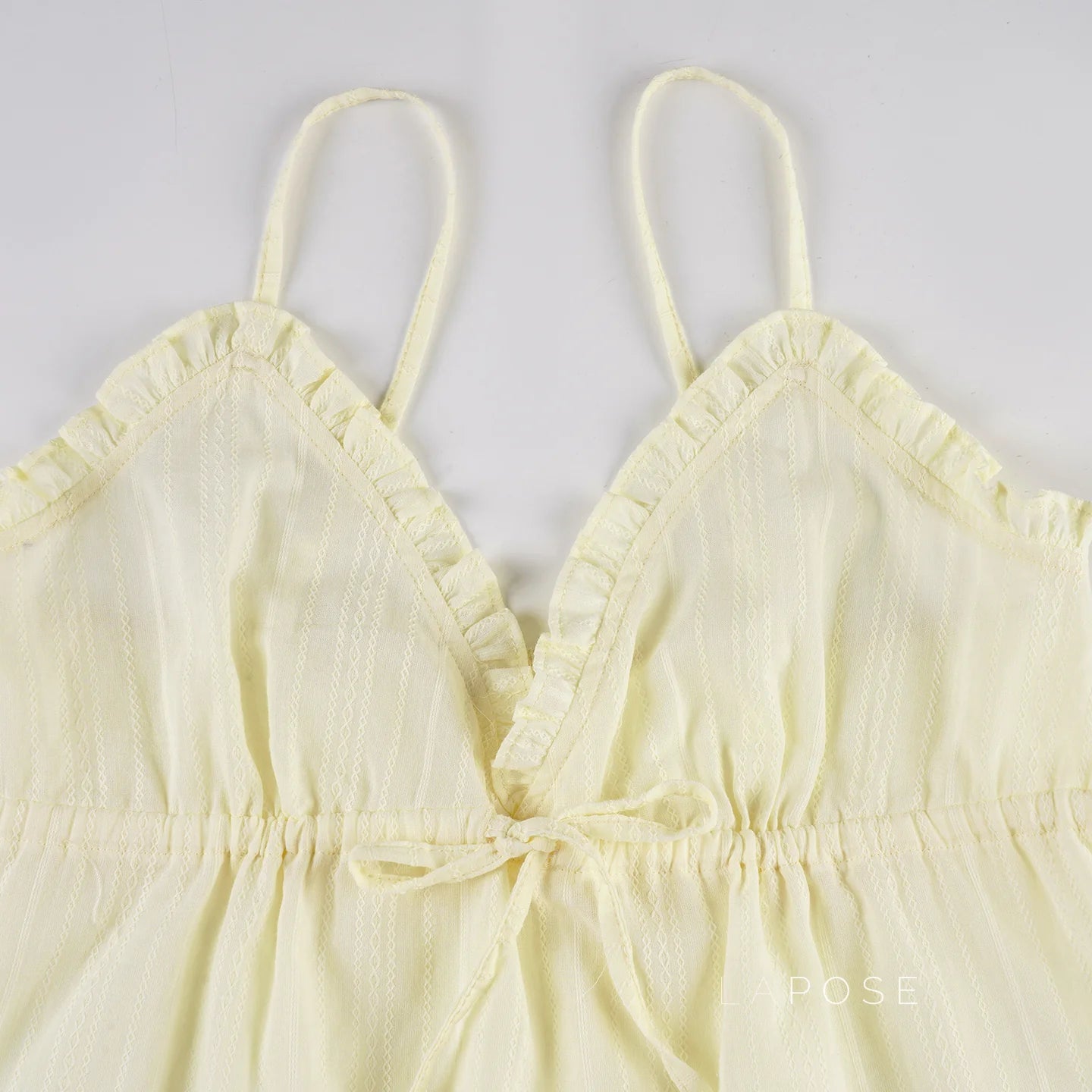 Evelia Bow Ruffle Cami Top