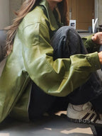 Evie Oversize Leather Jacket