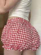 Fatoumata Bow Plaid Shorts