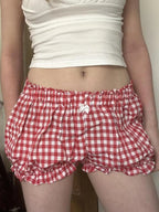 Fatoumata Bow Plaid Shorts
