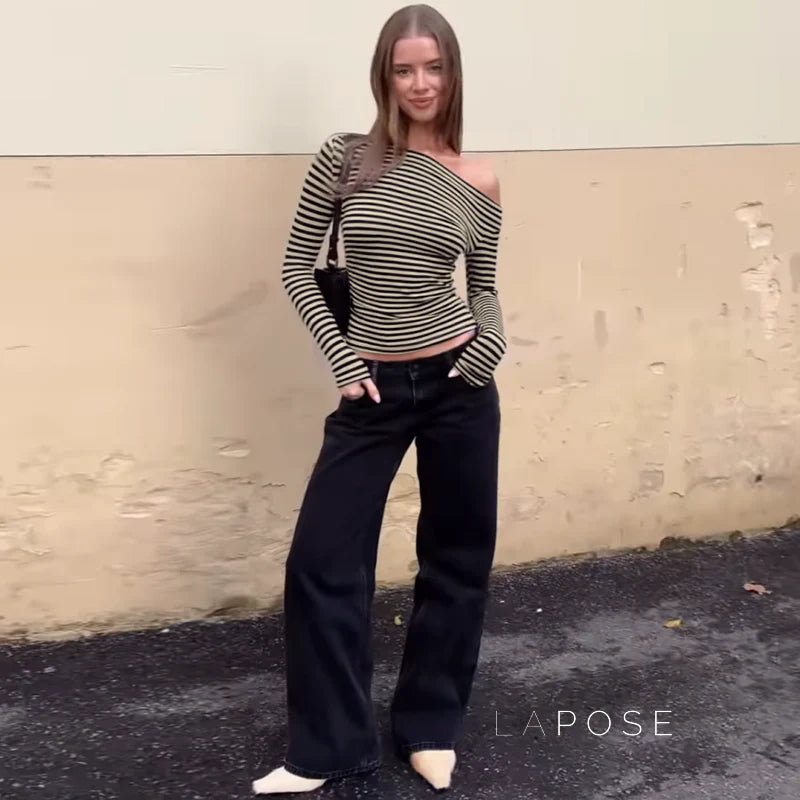 Filomena Off-Shoulder Striped Top