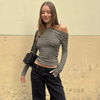 Filomena Off-Shoulder Striped Top