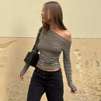 Filomena Off-Shoulder Striped Top