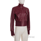 Florencia Cropped Faux Leather Jacket