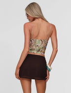 Francisca Animal Swirl Sequin Top
