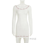 Frida Embroidered Long Sleeve Mini Dress