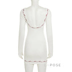 Frida Embroidered Long Sleeve Mini Dress