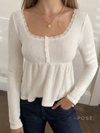 Goddess Knit Lace Square Top