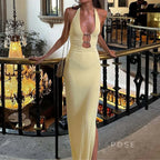 Goldie Halter Maxi Dress