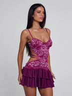Grace Tiered Lace Mini Dress
