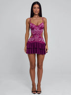 Grace Tiered Lace Mini Dress