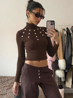 Graciela Ribbed Turtleneck Top