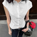 Greenlee Puff Sleeve V-Neck Top