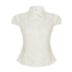 Greenlee Puff Sleeve V-Neck Top
