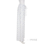 Grey Floral Drawstring Lounge Pants