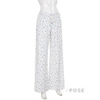 Grey Floral Drawstring Lounge Pants