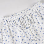 Grey Floral Drawstring Lounge Pants
