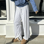 Grey Floral Drawstring Lounge Pants