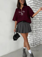 Haizlee Contrast Embroidered Polo Tee