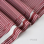 Haley Red Striped Lace Top