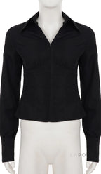 Halina Classic Button-Up Shirt