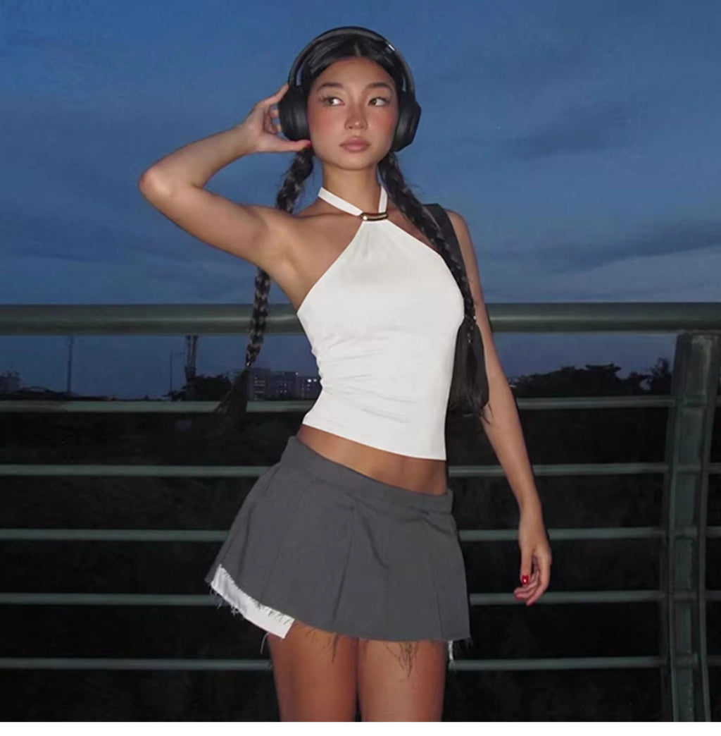 Halter Tie-Up Backless Tank Top