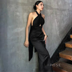 Haniya Halter Backless Maxi Dress