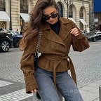 Hareem Suede Double-Breasted Jacket