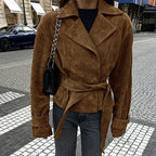 Hareem Suede Double-Breasted Jacket