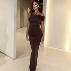 Hayat One-Shoulder Ruched Maxi Dress