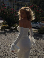 Haydee Off Shoulder Fishtail Dress