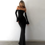 Haydee Off Shoulder Fishtail Dress