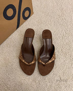 Hayven Retro Rivet Stiletto Sandals