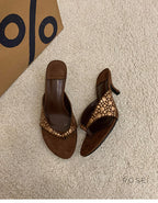 Hayven Retro Rivet Stiletto Sandals