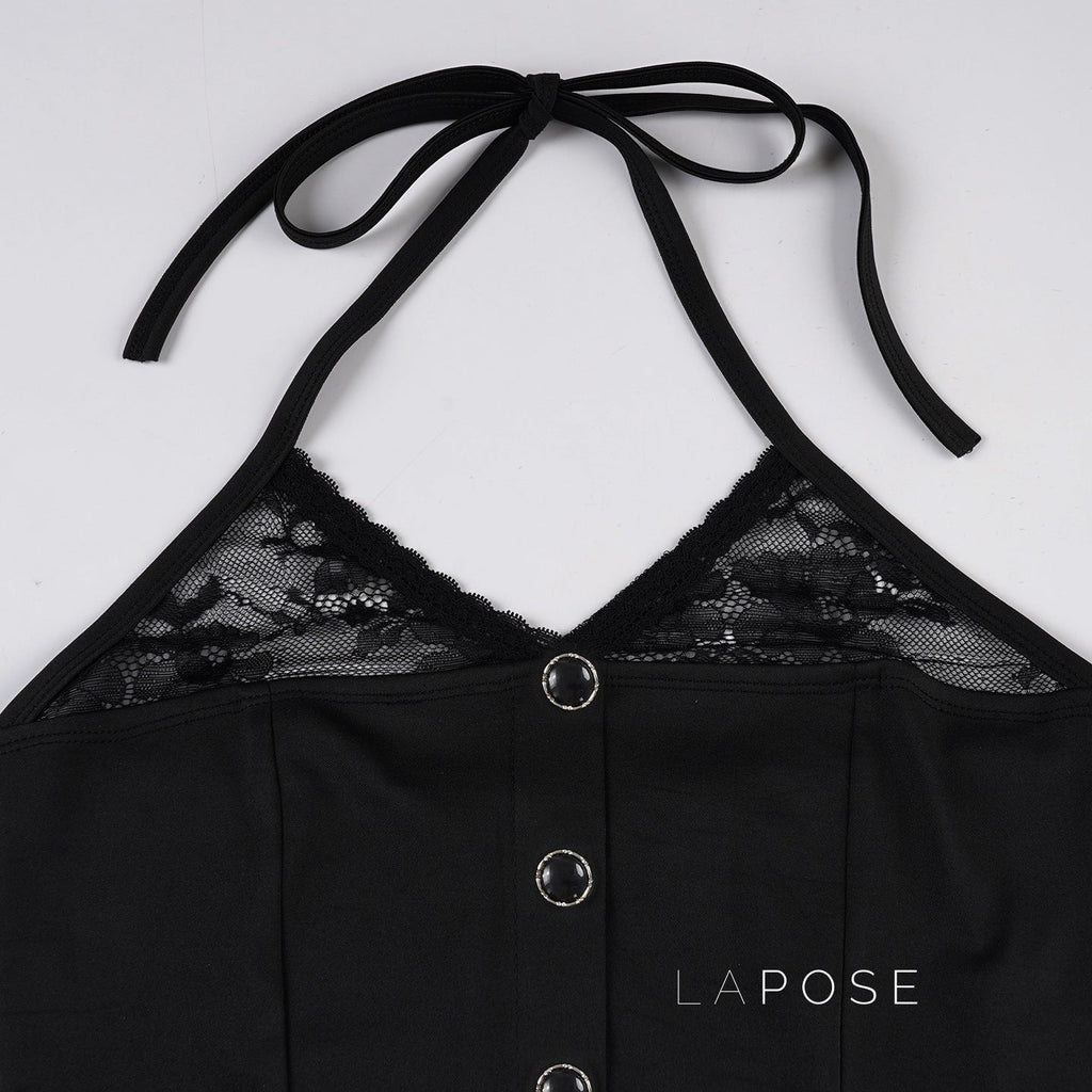 Heavenlee Lace Halter Top