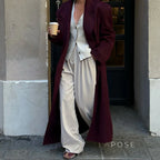 Heavenleigh Wine Red Long Coat
