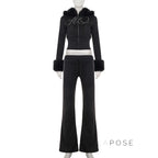 Hendrix Fluffy Rhinestone Lounge Set