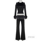 Hendrix Fluffy Rhinestone Lounge Set