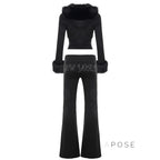 Hendrix Fluffy Rhinestone Lounge Set